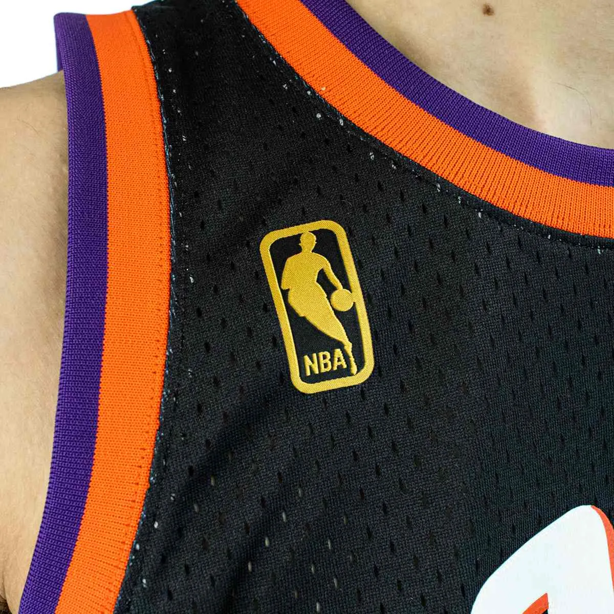 Mitchell & Ness Phoenix Suns NBA Steve Nash #13 Swingman Jersey 2.0 Trikot SMJYGS18203-PSUBLCK96SNA - schwarz-orange