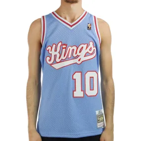 Mitchell & Ness Sacramento Kings NBA Mike Bibby 2004 HWC Jersey Trikot SMJY5664-SKI04MBICLBL - hellblau-weiss-rot