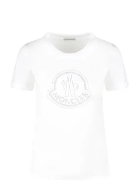   Moncler  Crystal Logo T-Shirt White