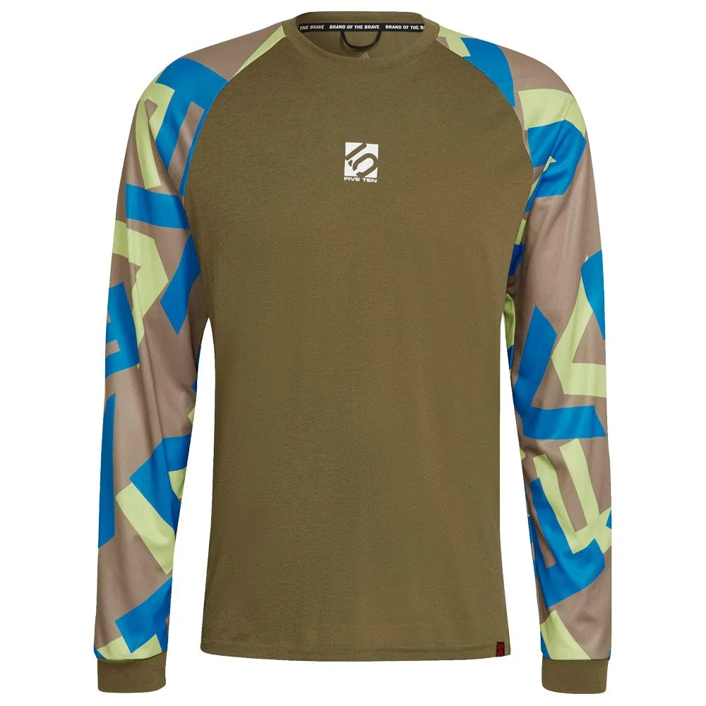 MTB Trikot Five Ten ---5.10 TrailX Long Sleeve Focus Olive Orbit Green