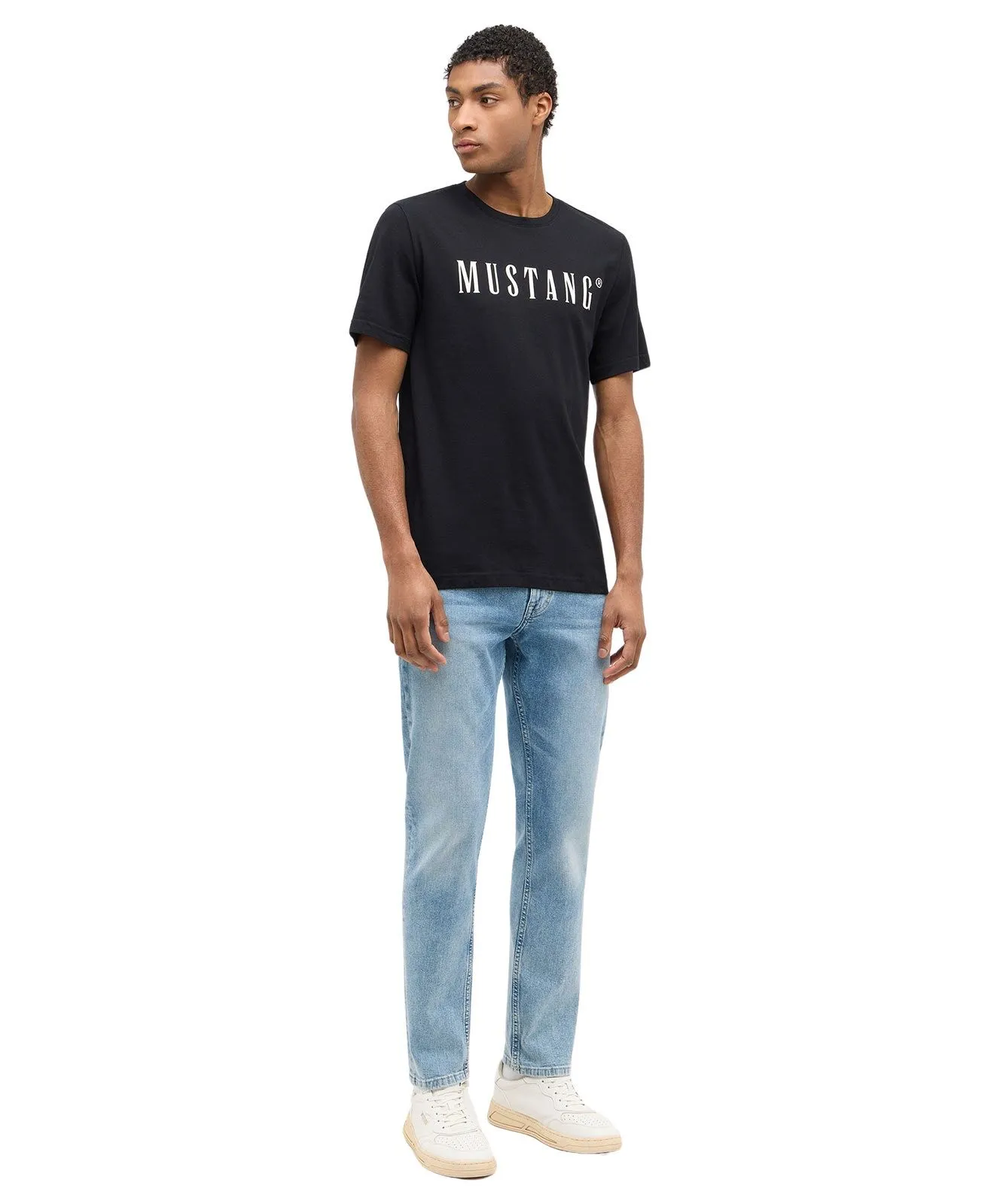 Mustang T-Shirt Print Austin in Schwarz