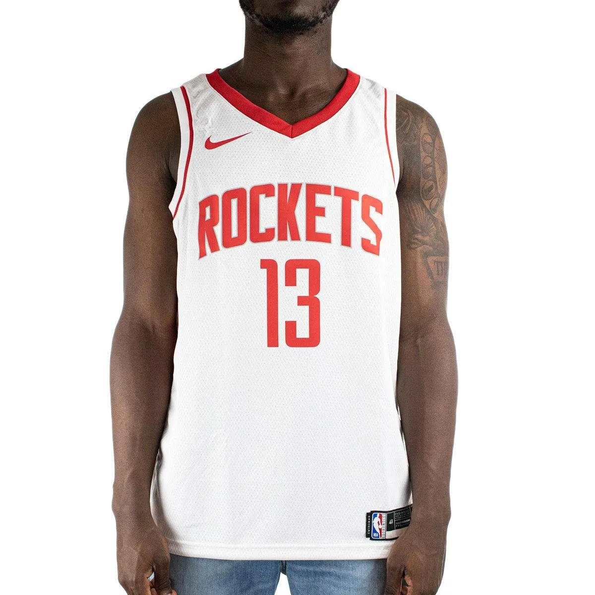 Nike Houston Rockets NBA James Harden #13 Association Edition Swingman Edition Jersey Trikot CW3592-106 - weiss-rot