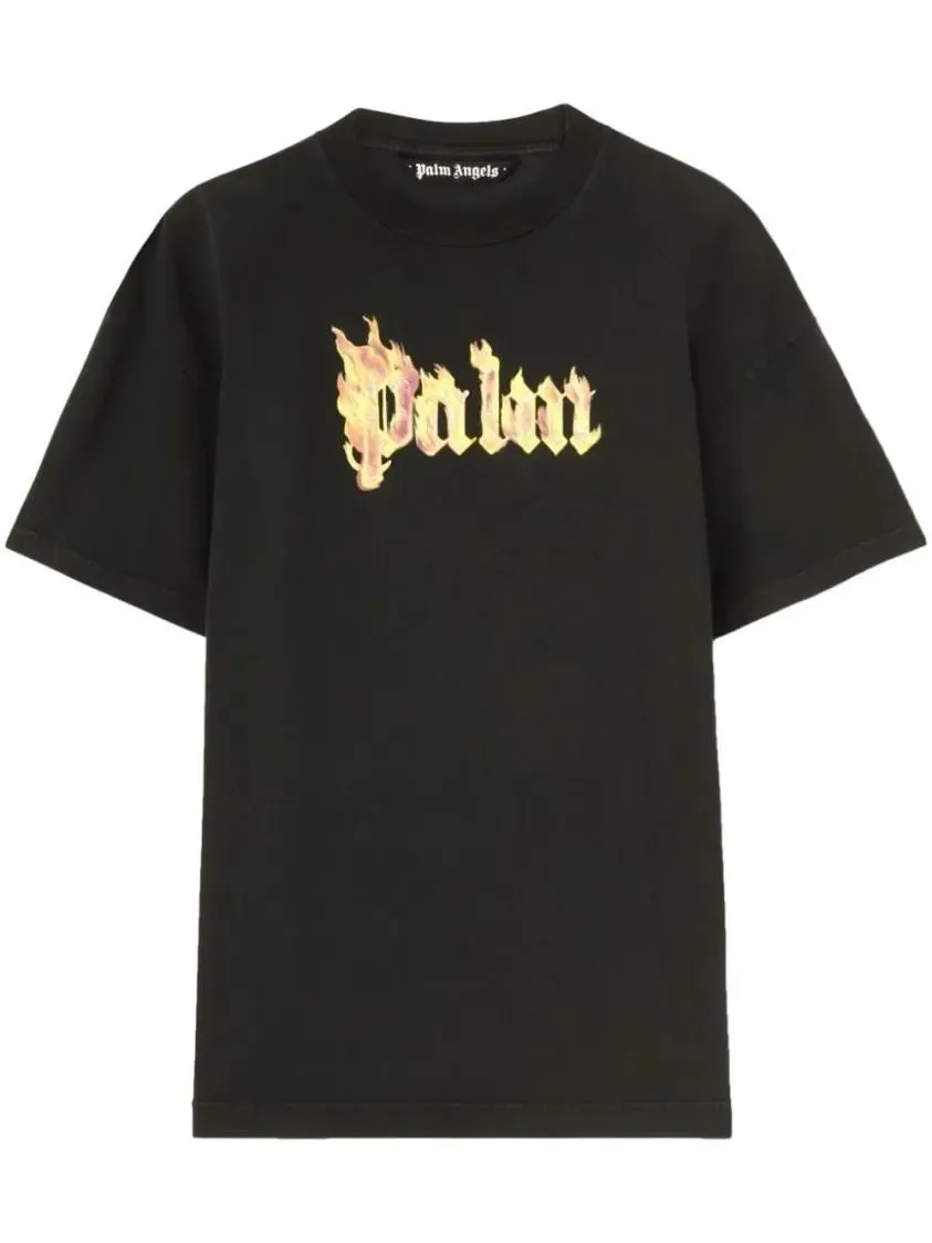   Palm Angels  Logo T-Shirt Black  T-Shirts 