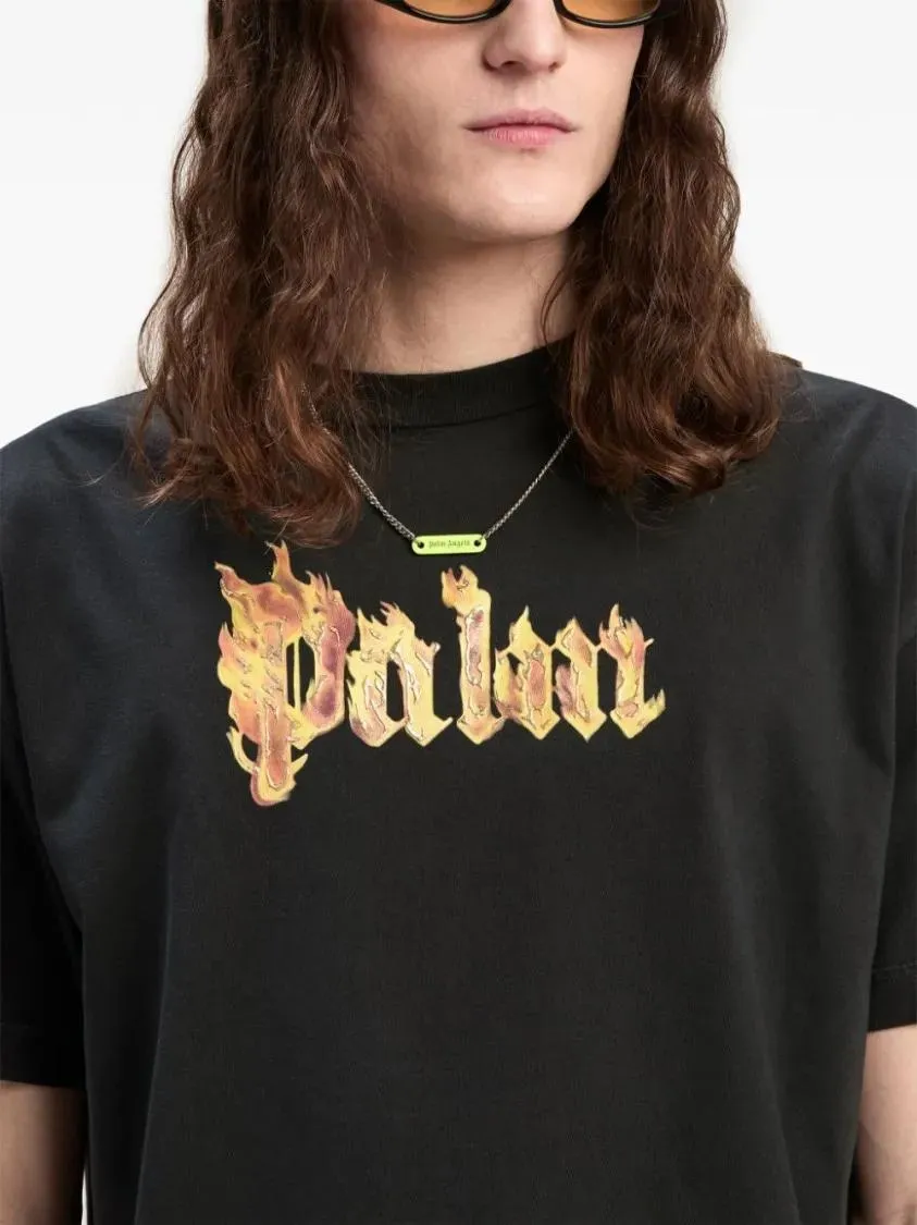   Palm Angels  Logo T-Shirt Black  T-Shirts 