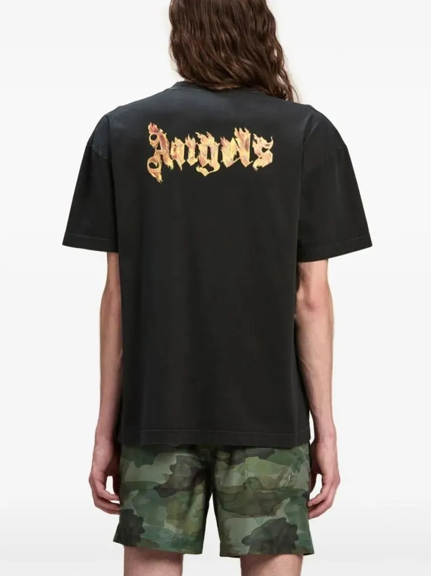   Palm Angels  Logo T-Shirt Black  T-Shirts 