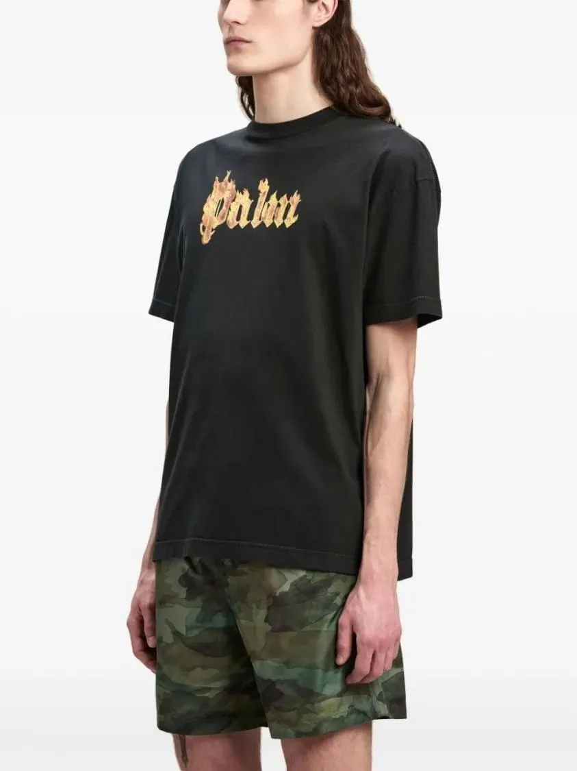   Palm Angels  Logo T-Shirt Black  T-Shirts 