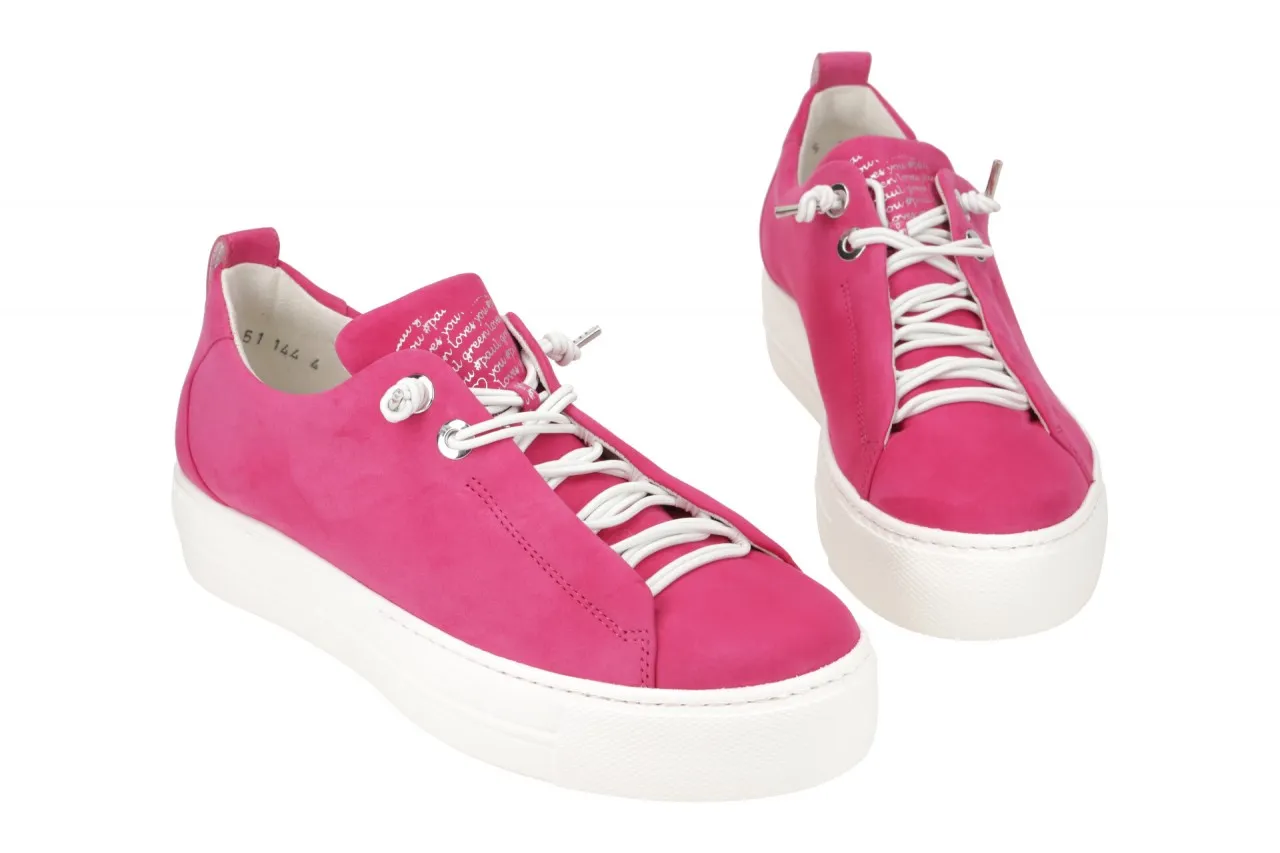 Paul Green Sneaker Plateau Schuhe pink barbie Nubuck 5017