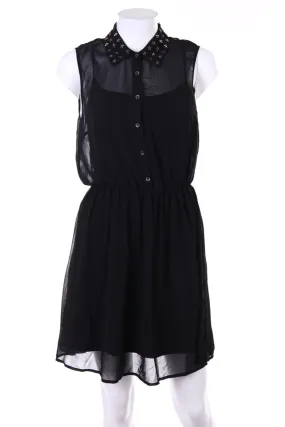 Pepe Jeans - Chiffon-Kleid mit Nieten - S