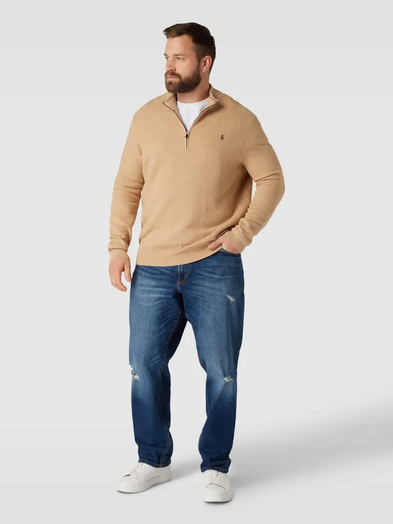 Polo Ralph Lauren Big & Tall PLUS SIZE Strickpullover mit Troyer-Kragen (camel melange) online kaufen