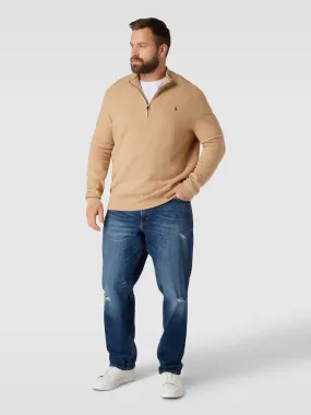 Polo Ralph Lauren Big & Tall PLUS SIZE Strickpullover mit Troyer-Kragen (camel melange) online kaufen