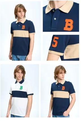 Poloshirt met kleurvlakken