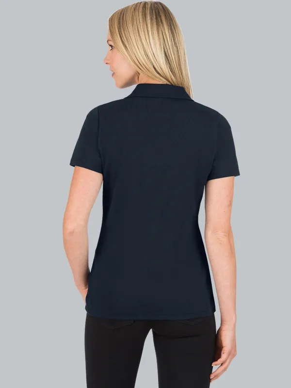 Poloshirt ohne Knopfleiste Navy