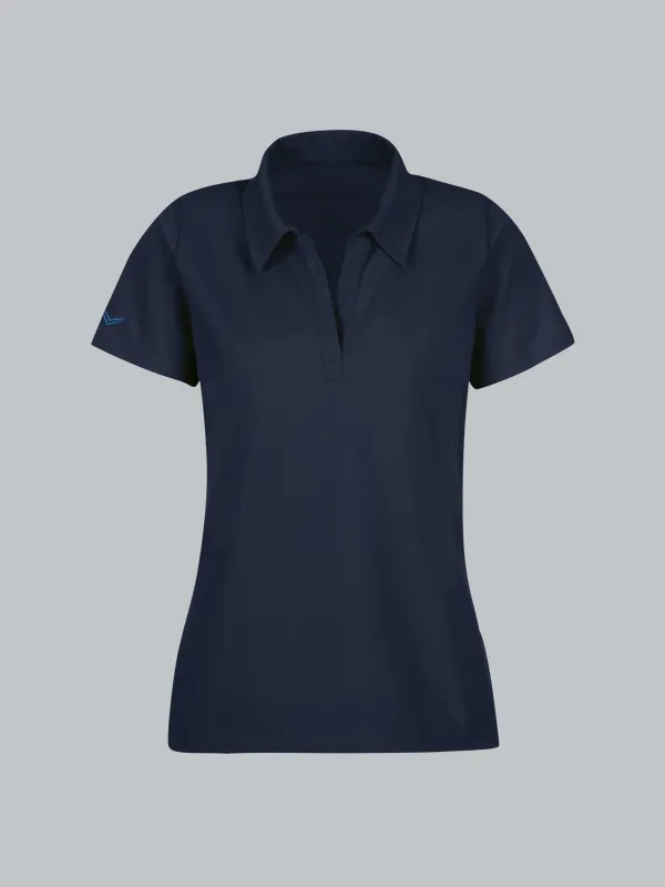 Poloshirt ohne Knopfleiste Navy