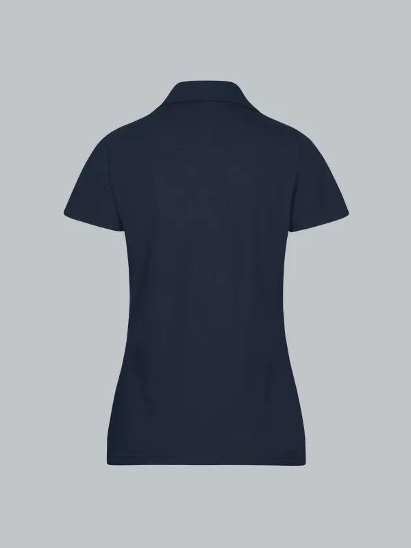 Poloshirt ohne Knopfleiste Navy