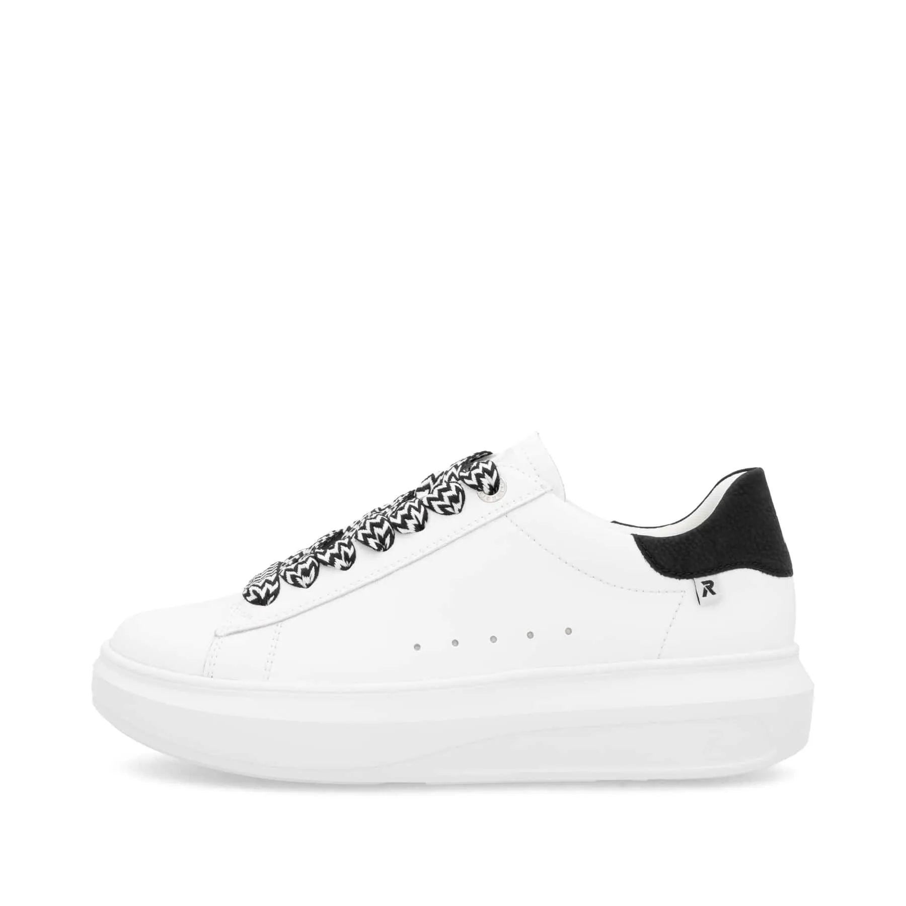 Rieker Damen Sneaker Low crystal-white deep-black | W1201-80