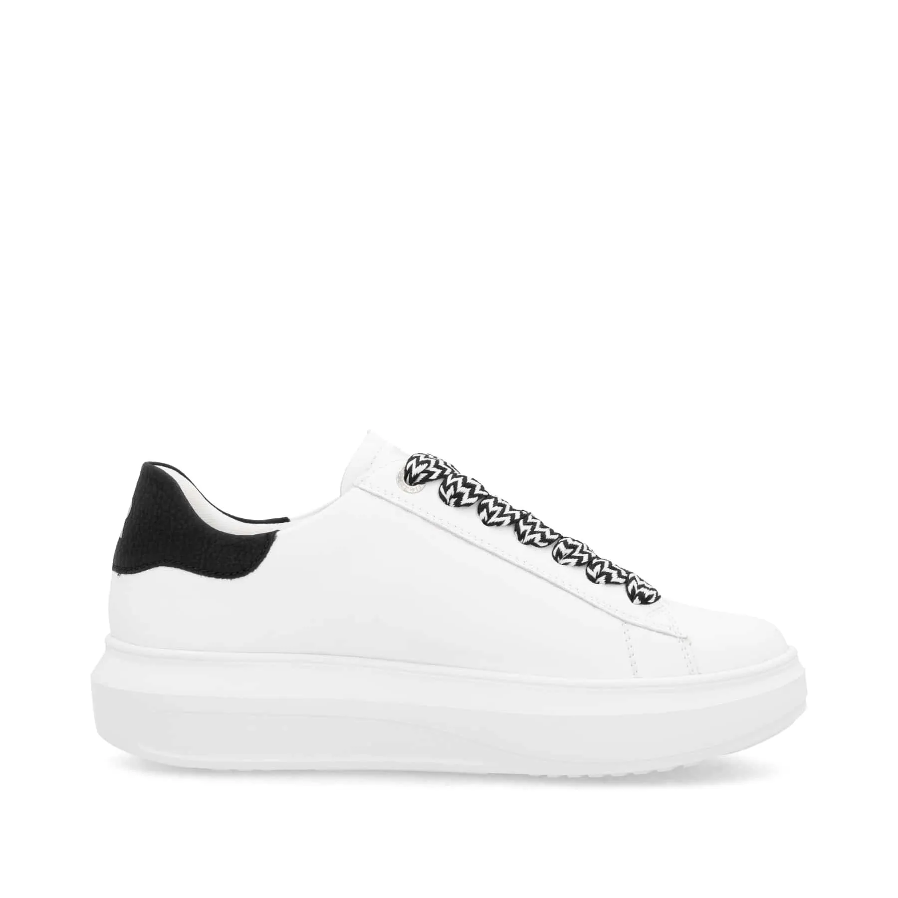 Rieker Damen Sneaker Low crystal-white deep-black | W1201-80