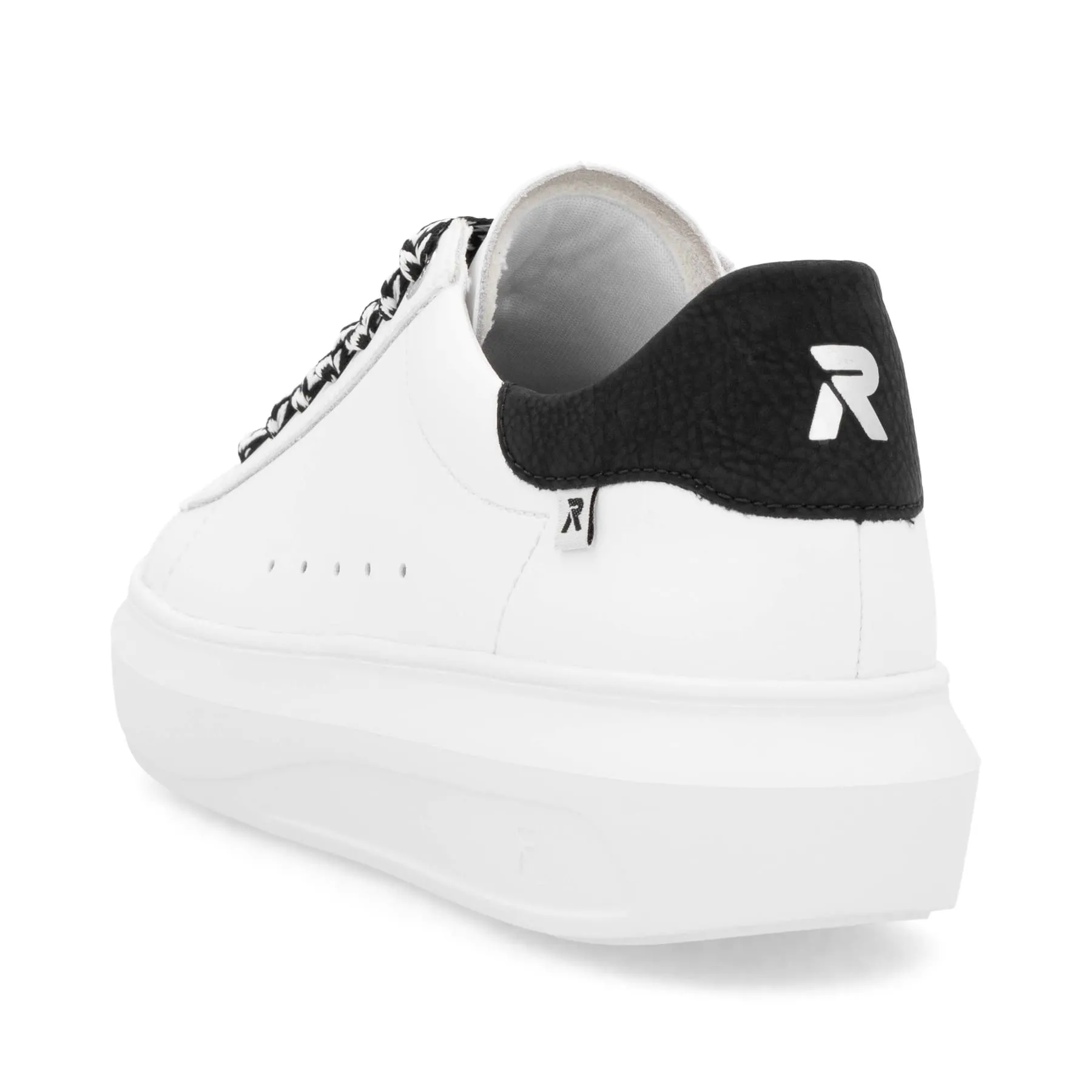 Rieker Damen Sneaker Low crystal-white deep-black | W1201-80