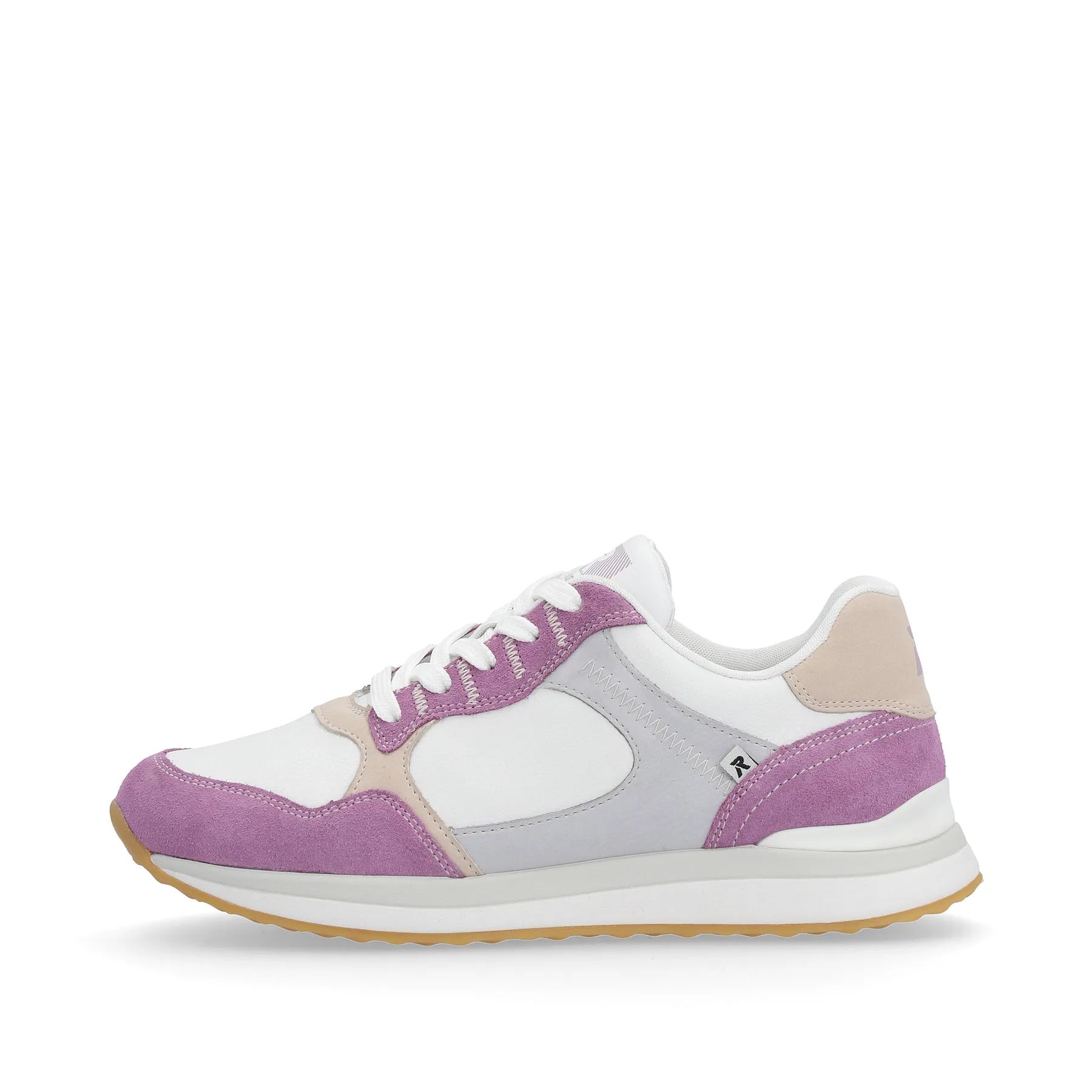 Rieker Damen Sneaker Low lilac pearl-white | 42508-80