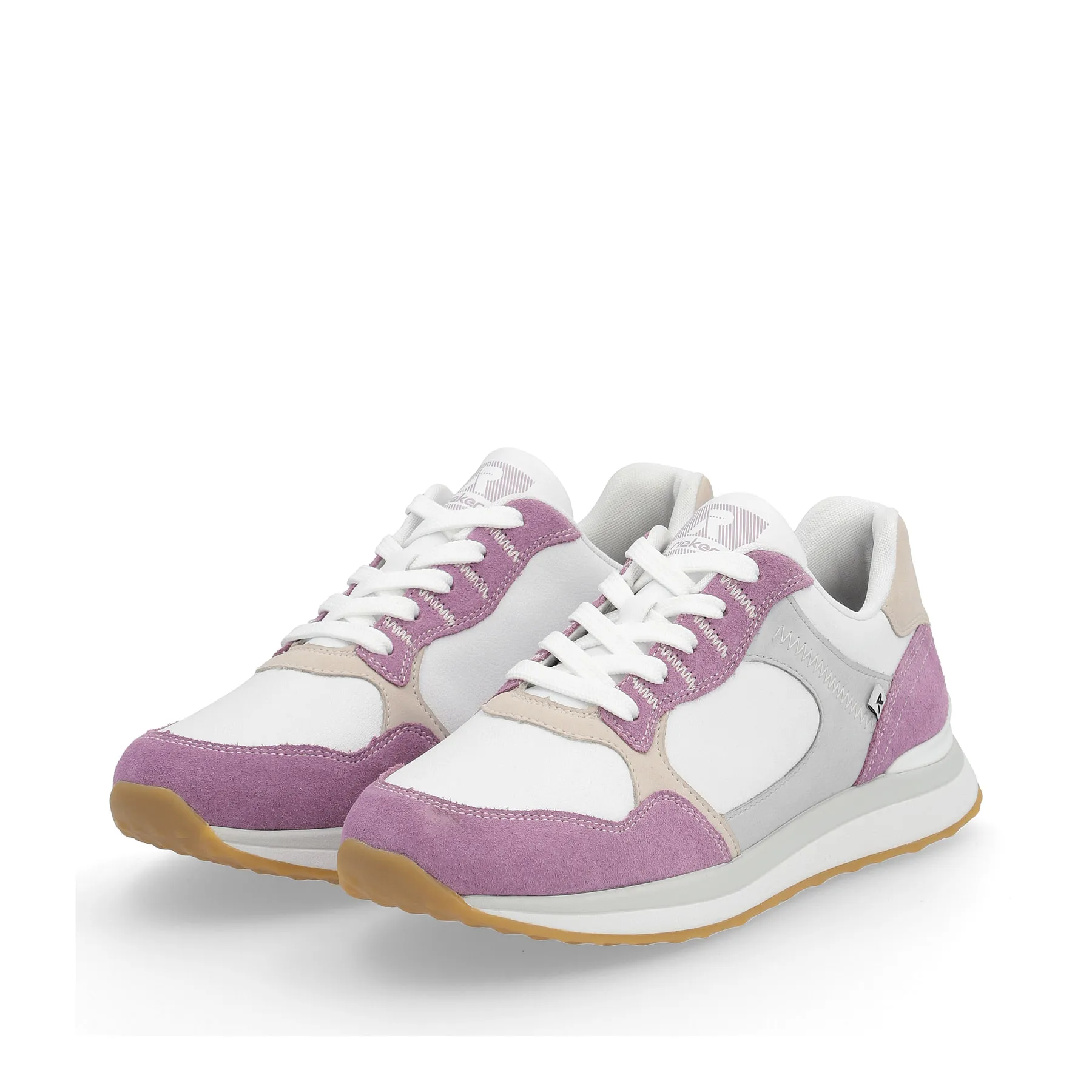 Rieker Damen Sneaker Low lilac pearl-white | 42508-80