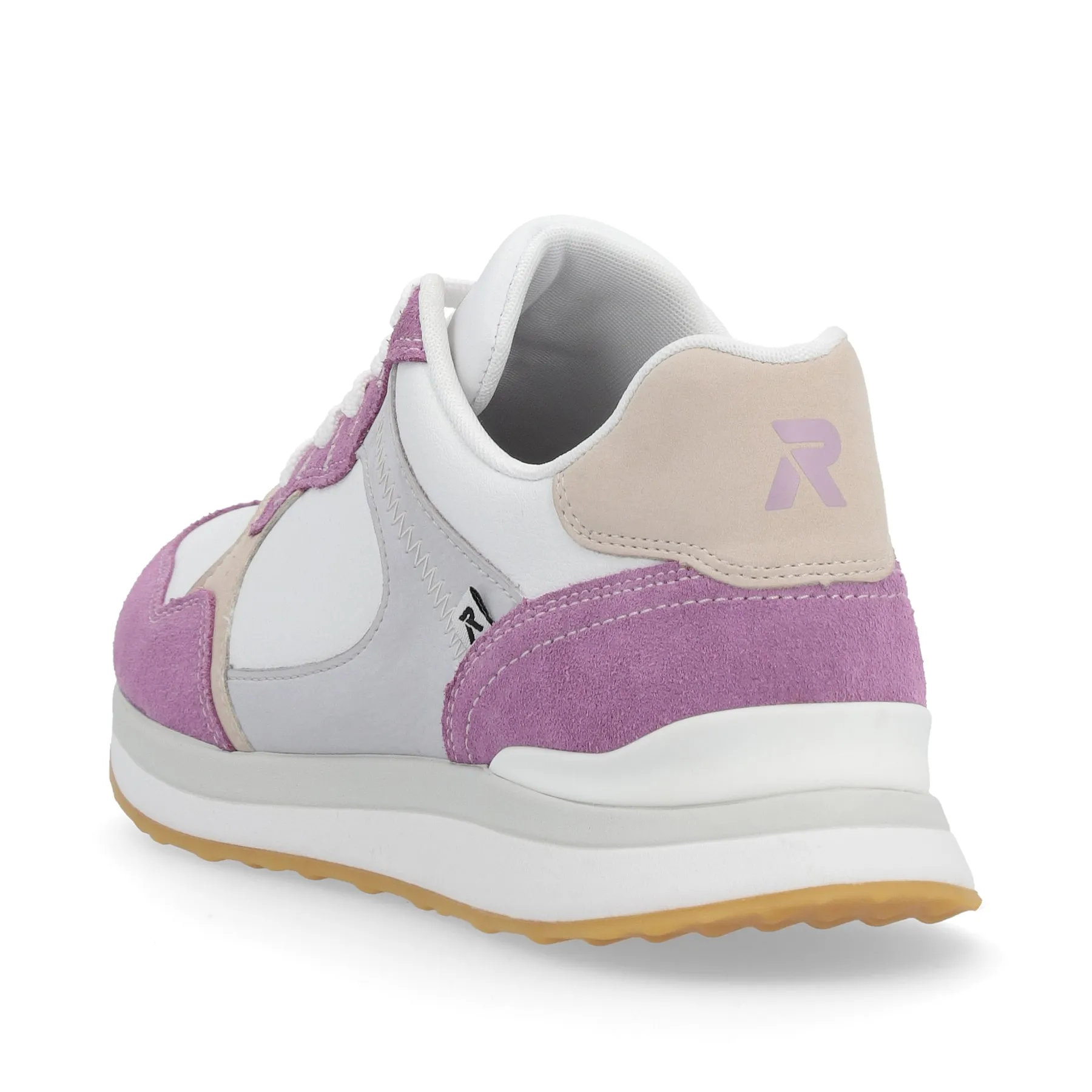 Rieker Damen Sneaker Low lilac pearl-white | 42508-80