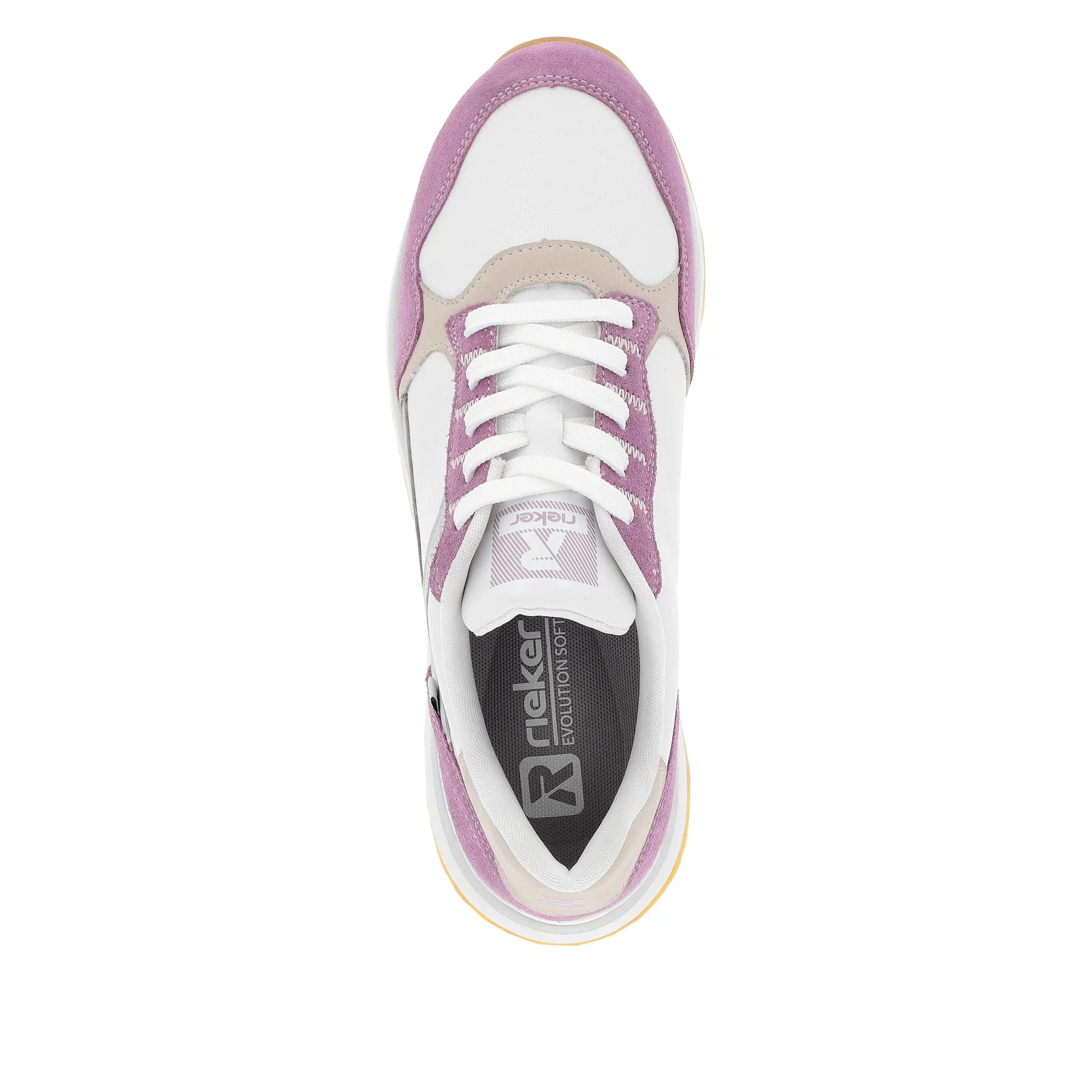 Rieker Damen Sneaker Low lilac pearl-white | 42508-80