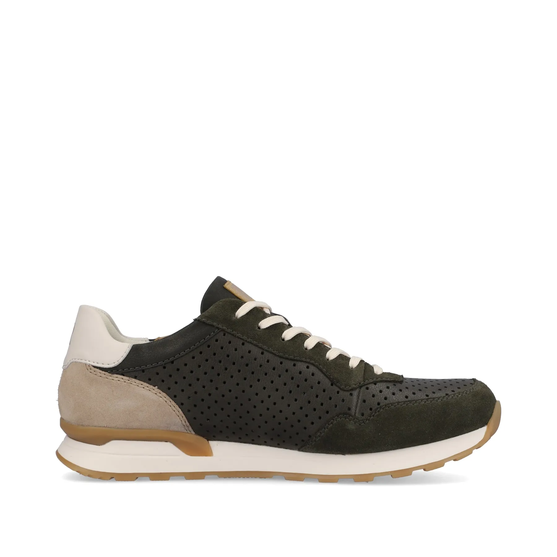 Rieker Herren Sneaker Low forest-green clay-beige | U0302-52