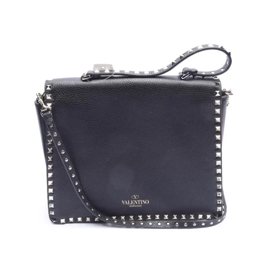 Rockstud Schultertasche Schwarz