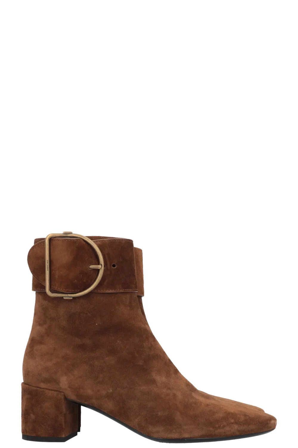 SAINT LAURENT Joplin Boots Suede Cognac