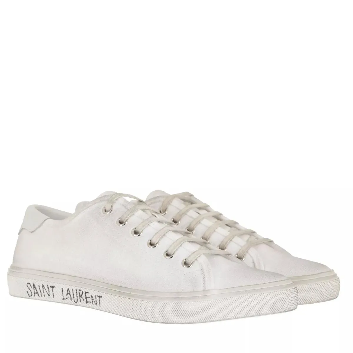   Saint Laurent  Malibu Canvas Sneakers White  Low-Top Sneaker 