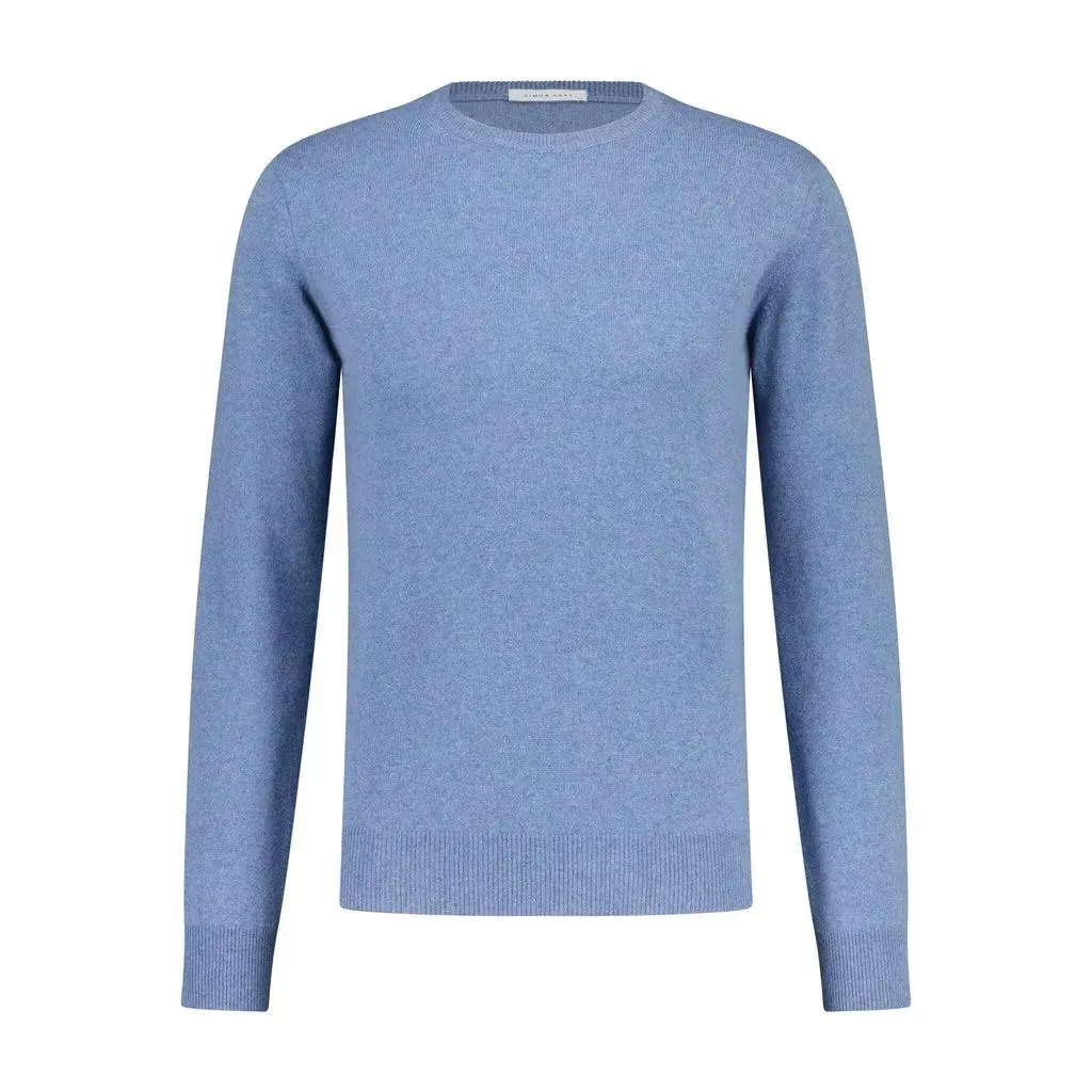   Simon Gray  Pullover aus Kaschmir Hellblau