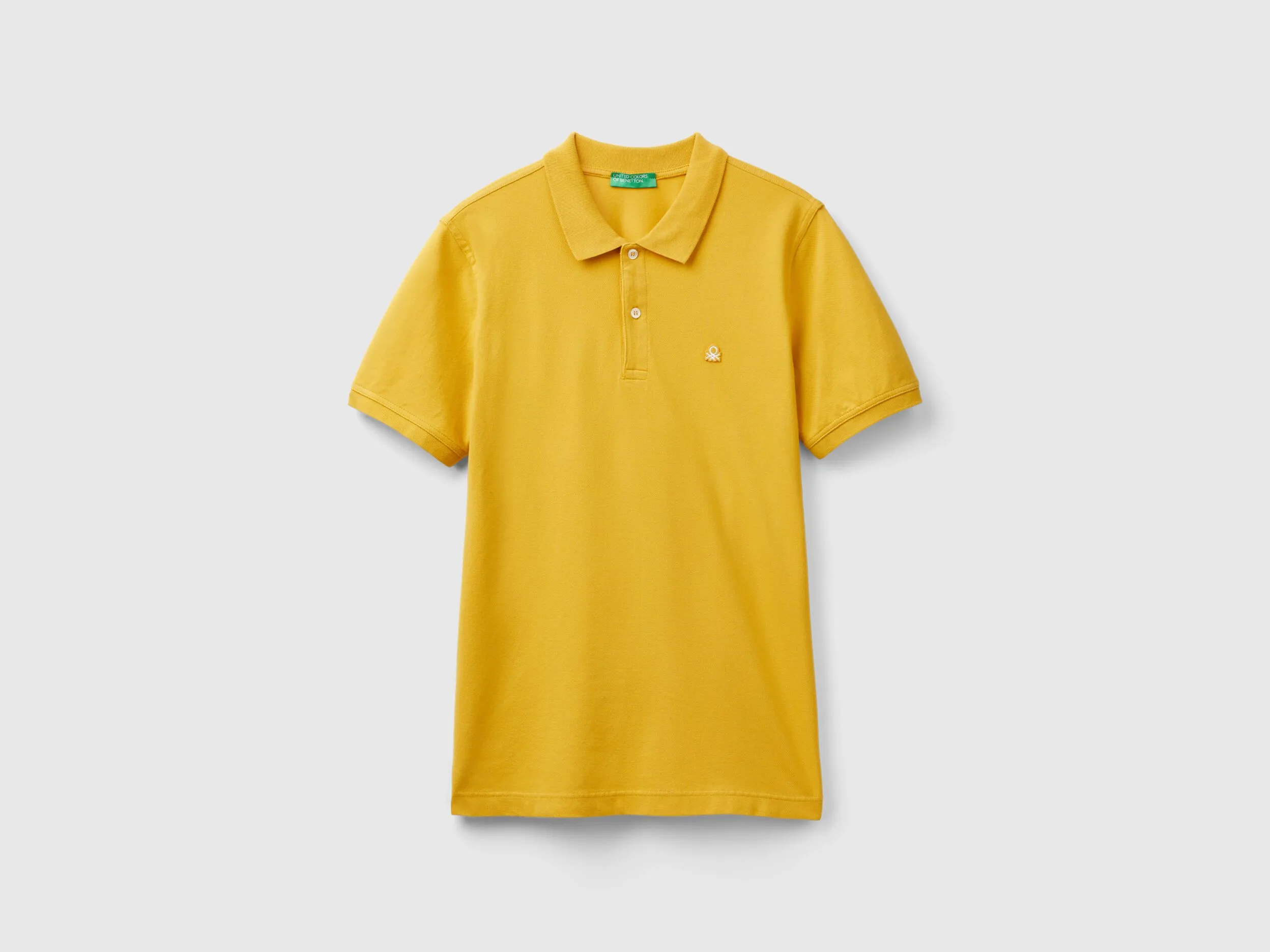 Slim Fit Poloshirt in Ockergelb