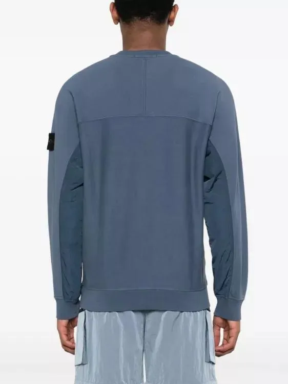   Stone Island  Compass-Badge Cotton Sweatshirt Blue