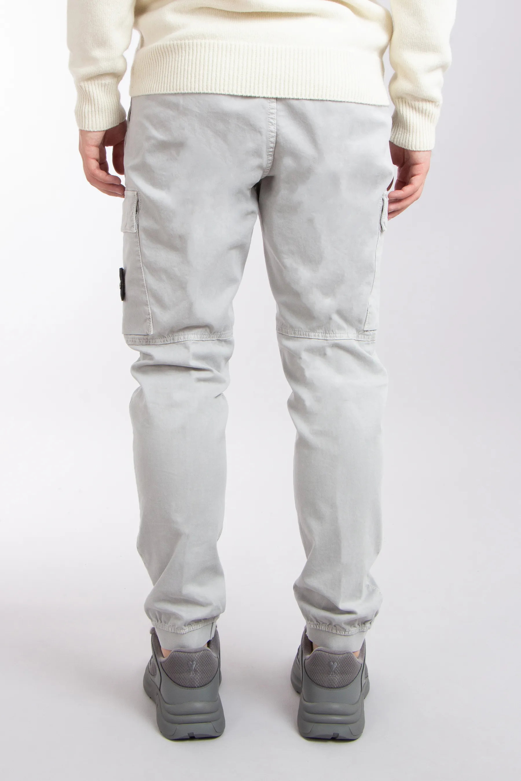 STONE ISLAND 'OLD' Effect Broken Cotton Twill Cargo Pants  