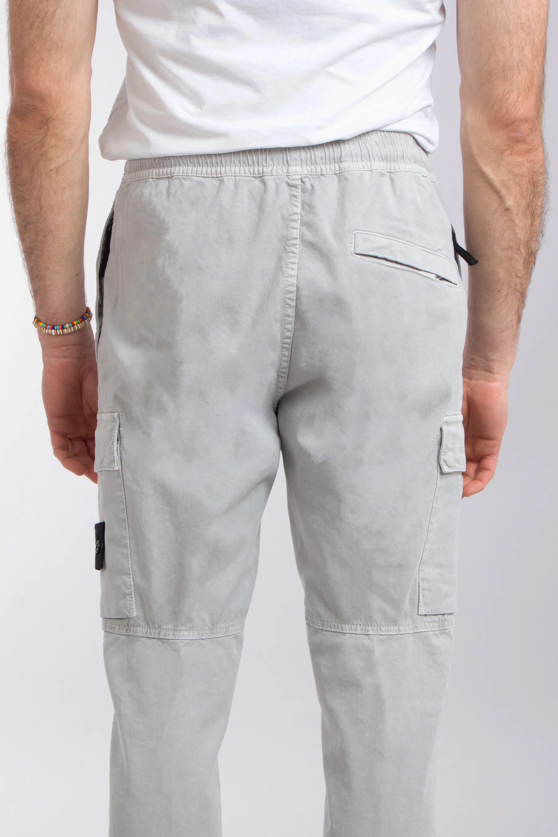 STONE ISLAND 'OLD' Effect Broken Cotton Twill Cargo Pants  