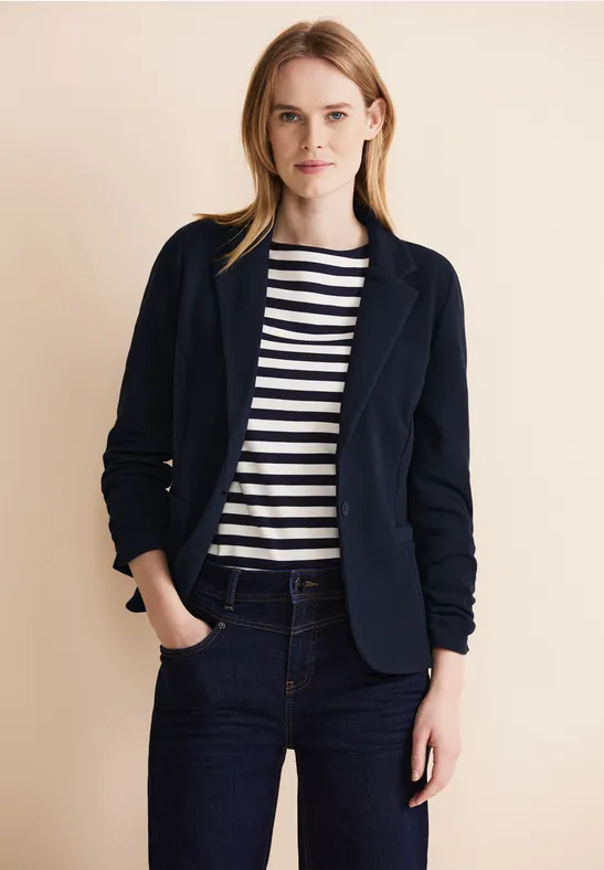 Street One Basic Blazer mit Raffungen 