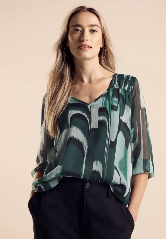 Street One Chiffon-Tunika mit Print 