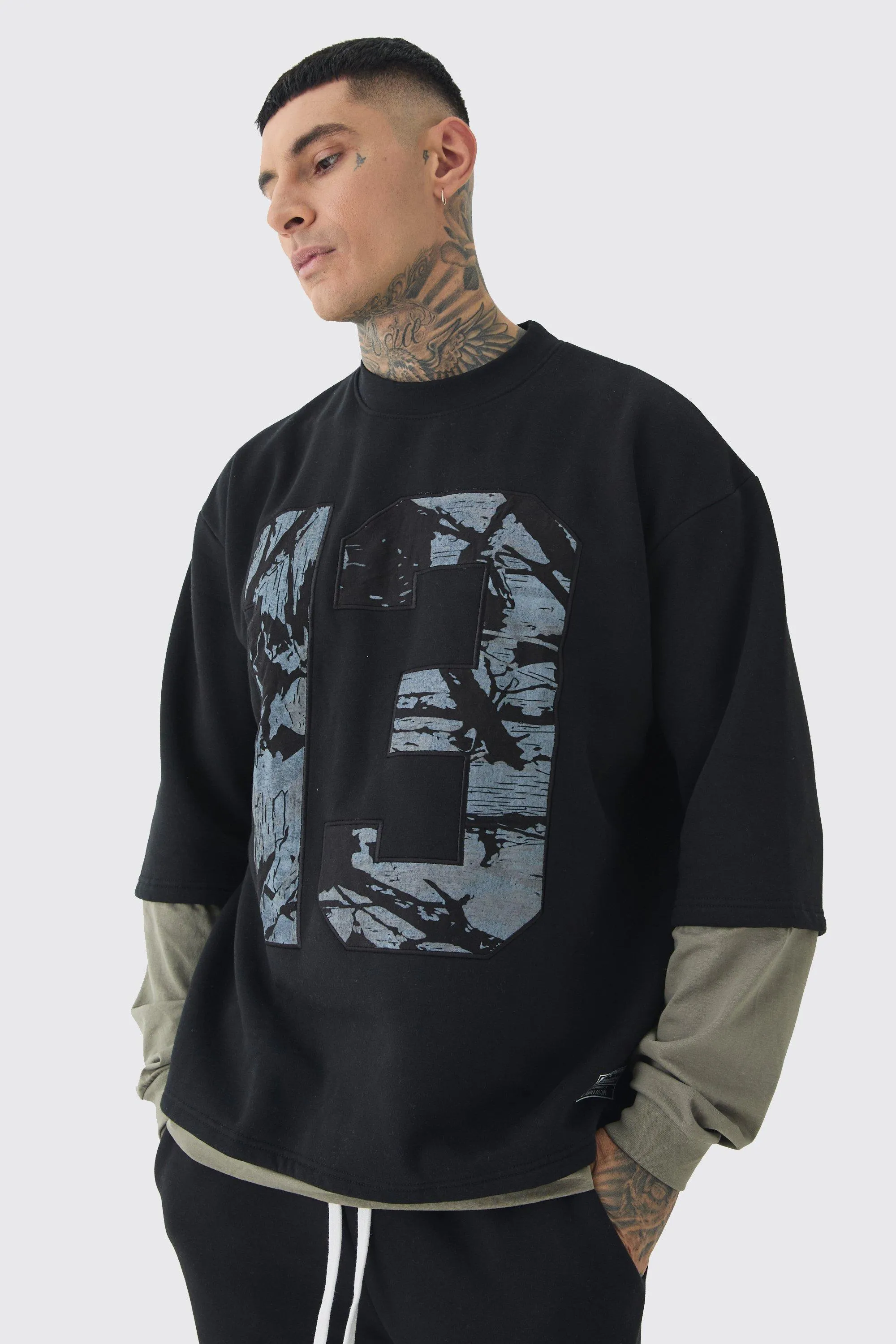 Tall Oversize Sweatshirt mit Applikation