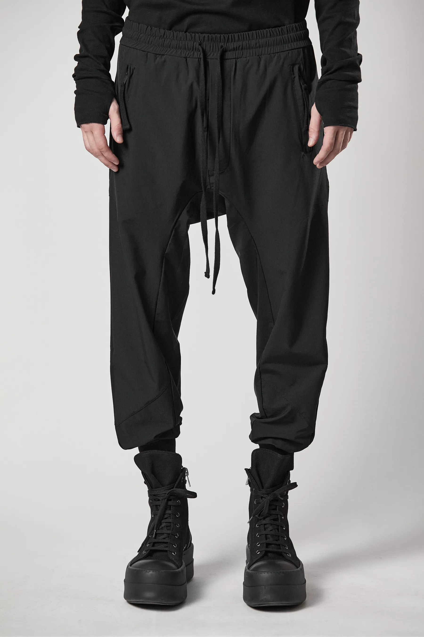 THOM KROM Drop Crotch Nylon Stretch Pants  