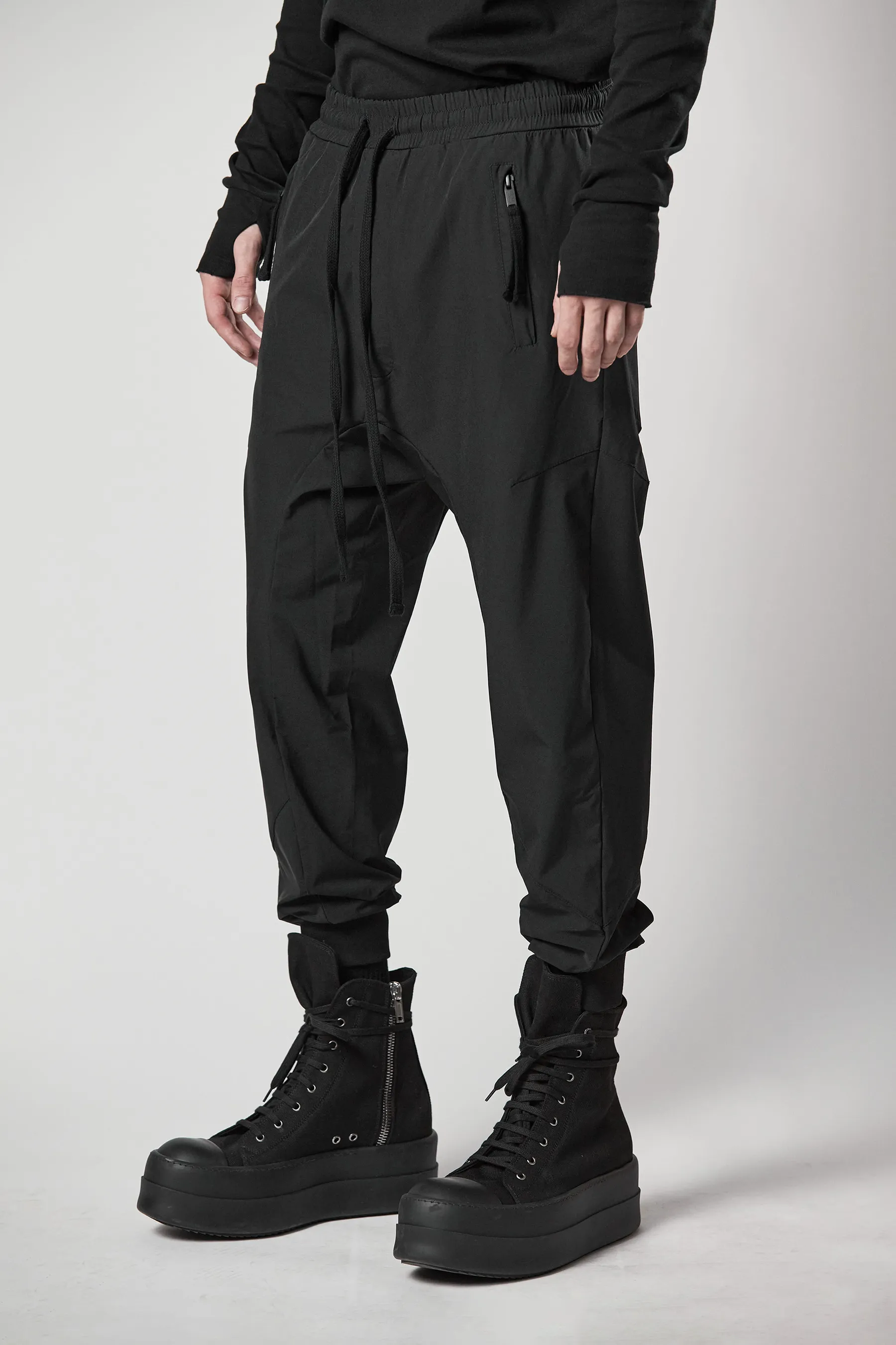 THOM KROM Drop Crotch Nylon Stretch Pants  