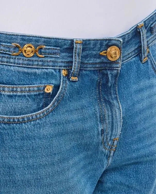   Versace  Slim Denim Pants Blue  Slim Fit Jeans 