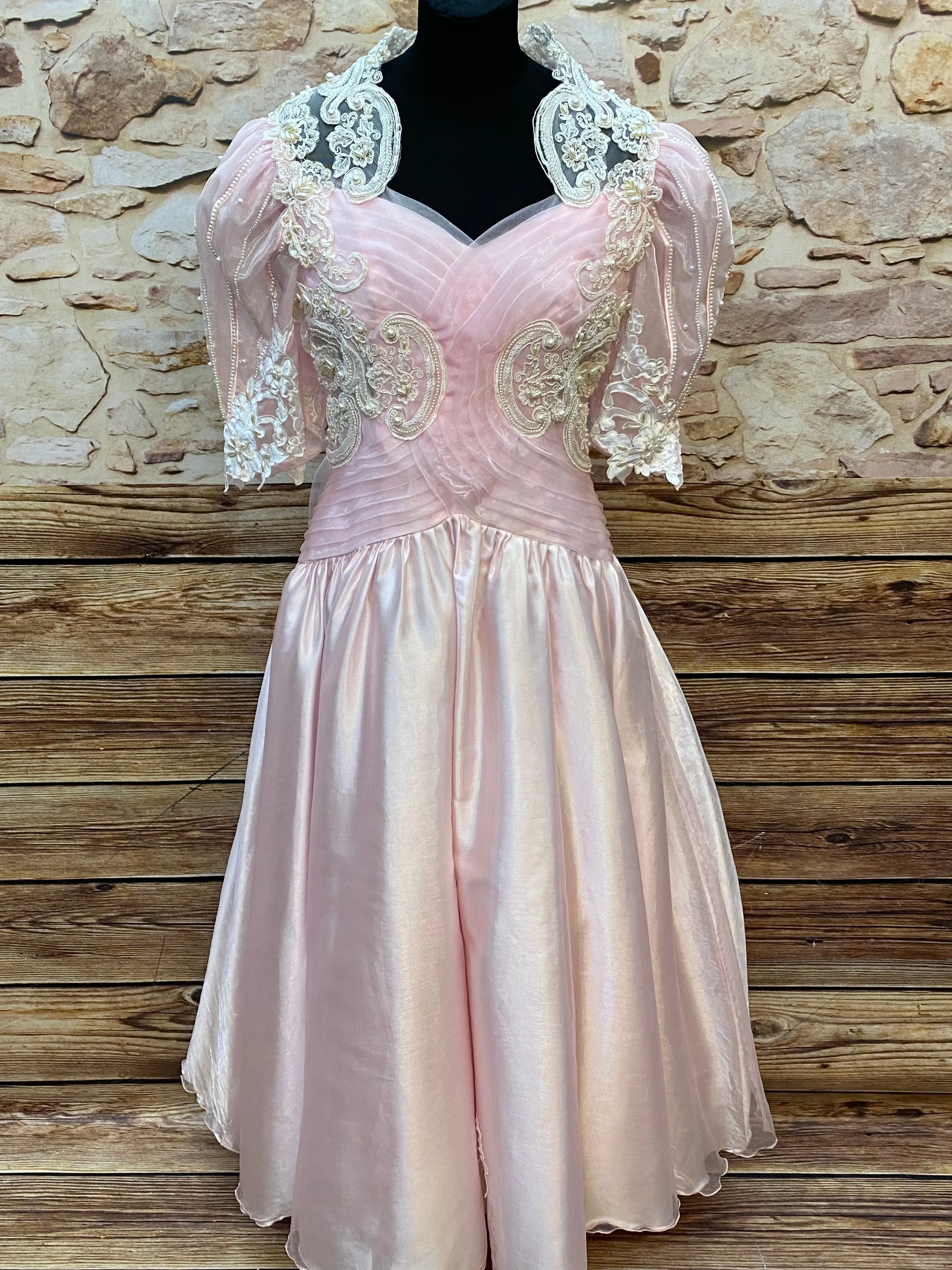 Vintage Abendkleid in rosa Gr.36