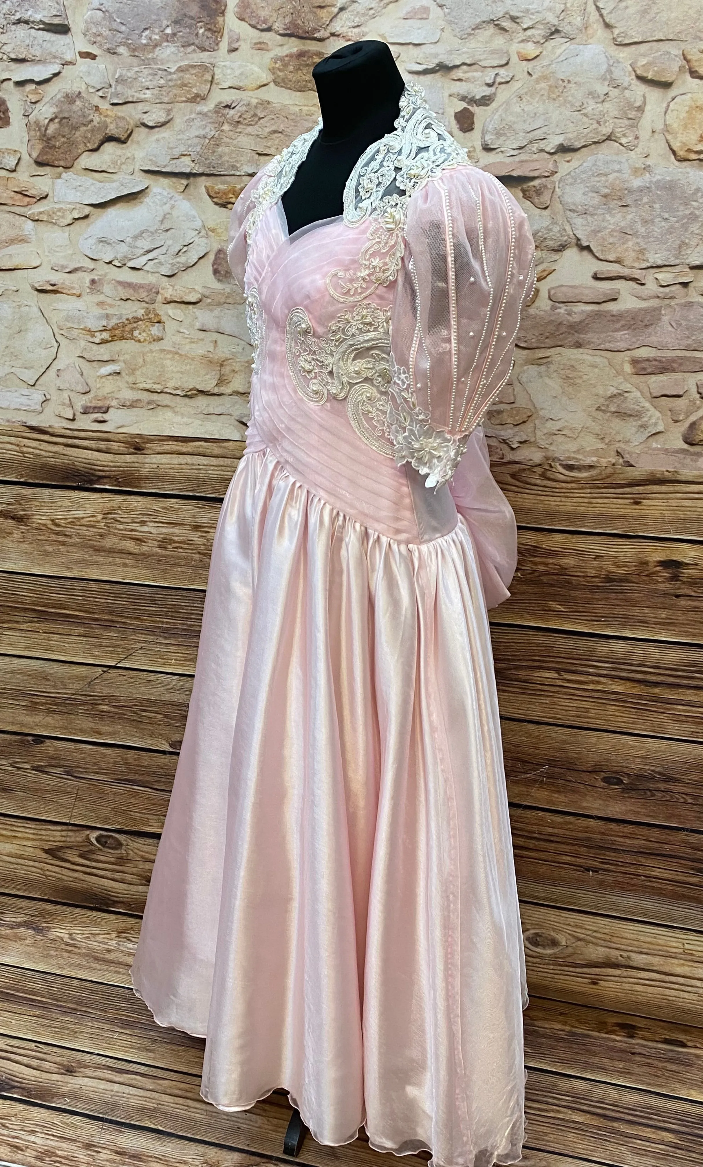 Vintage Abendkleid in rosa Gr.36