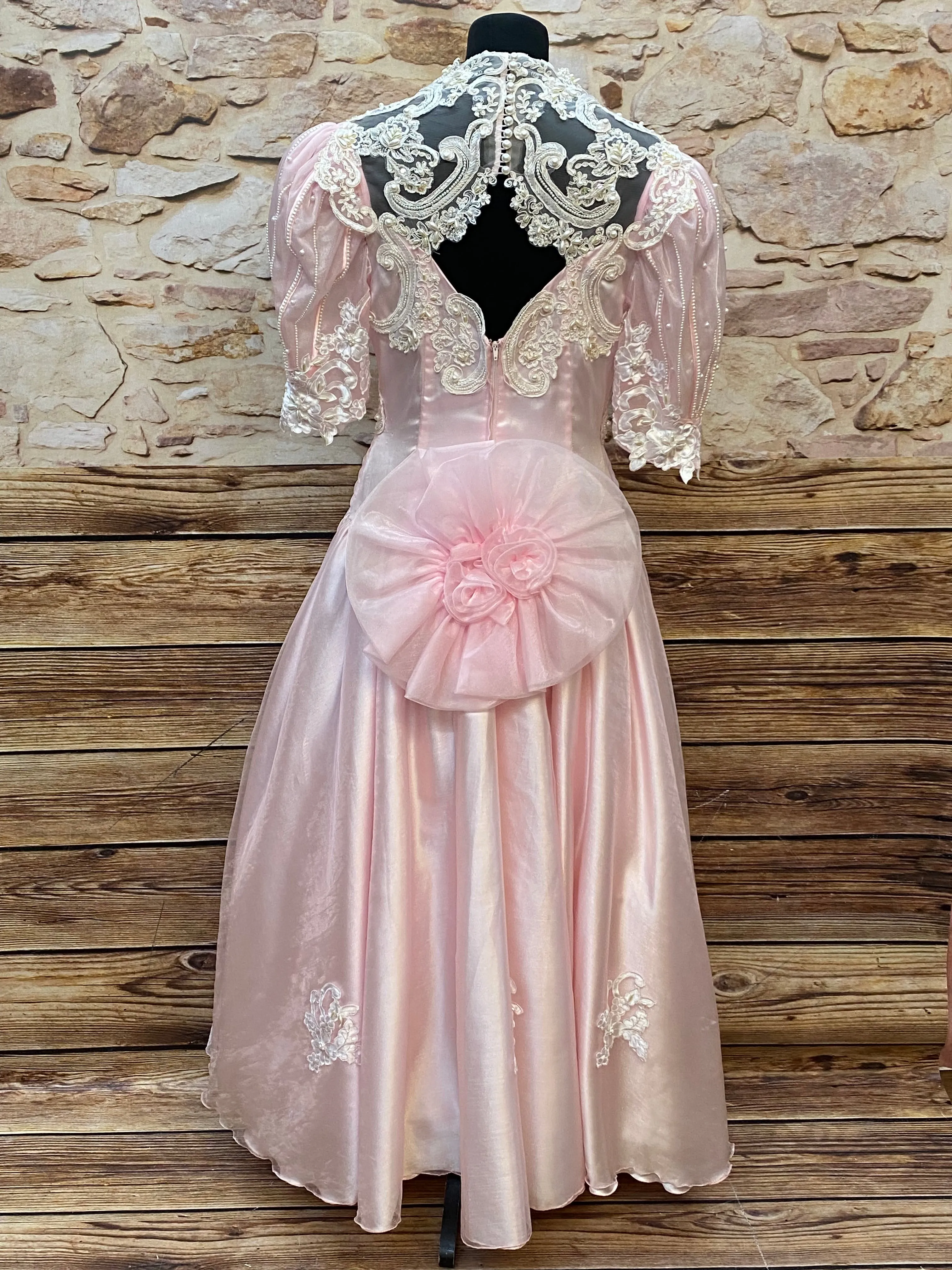 Vintage Abendkleid in rosa Gr.36