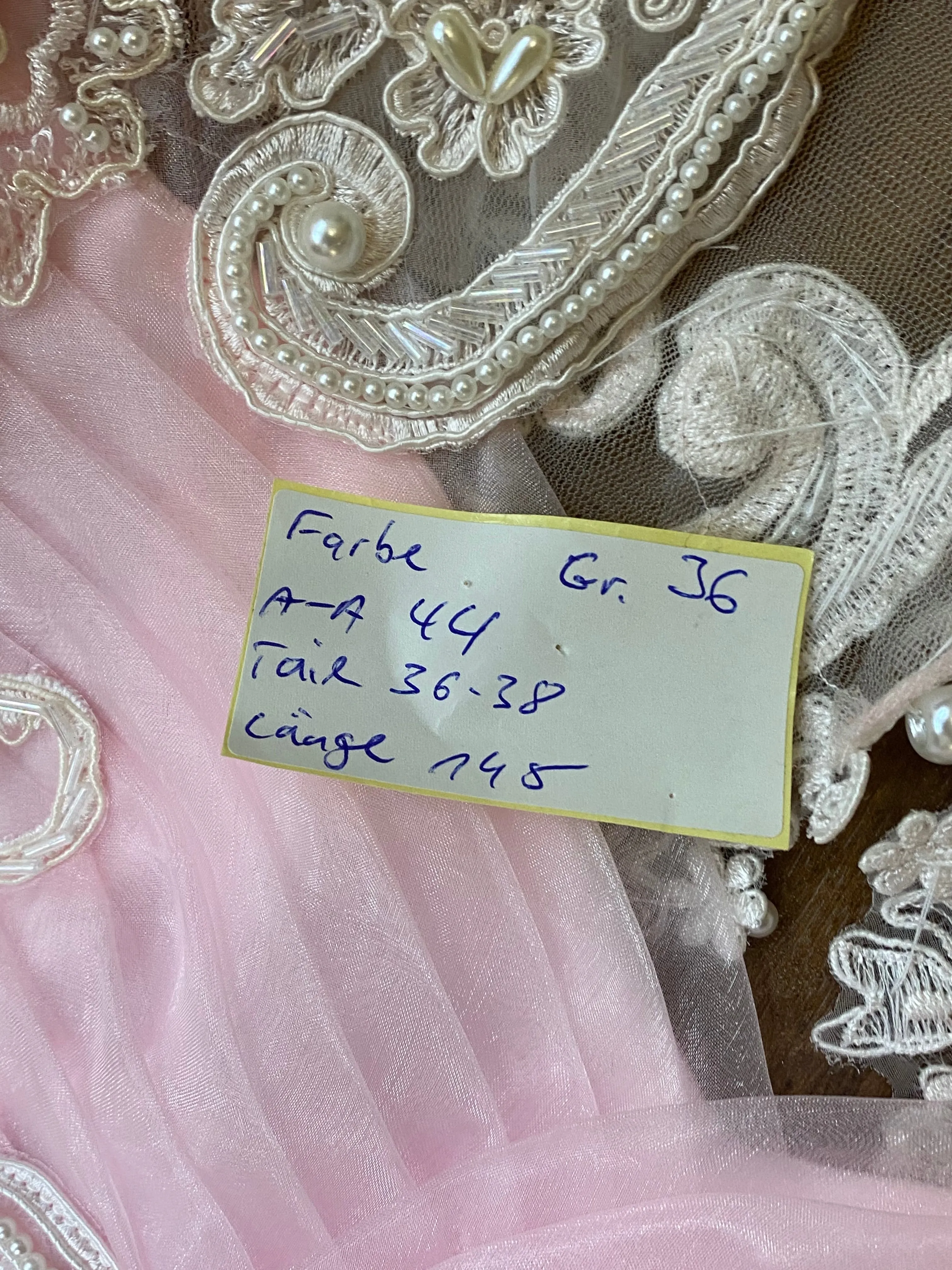 Vintage Abendkleid in rosa Gr.36