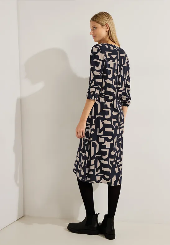 Viskose Kleid mit Print