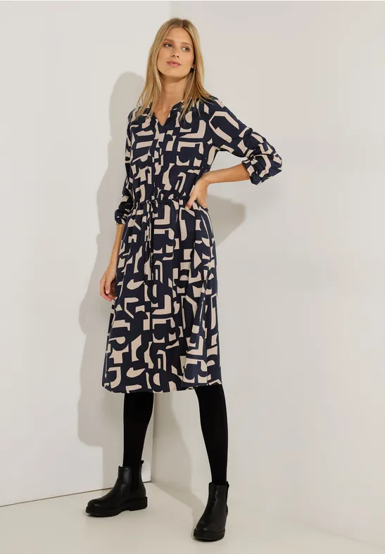 Viskose Kleid mit Print