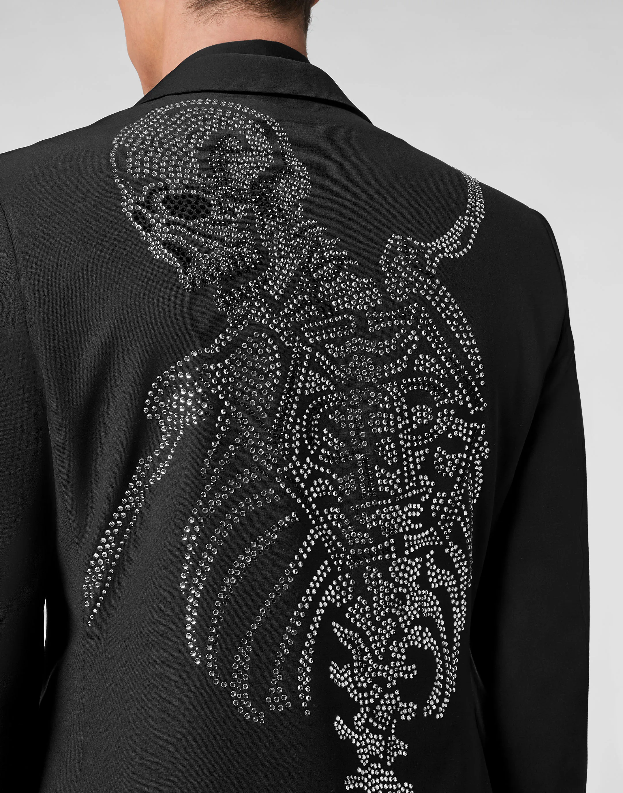 Wool Blazer Gigolò fit Crystal Skull with Crystals