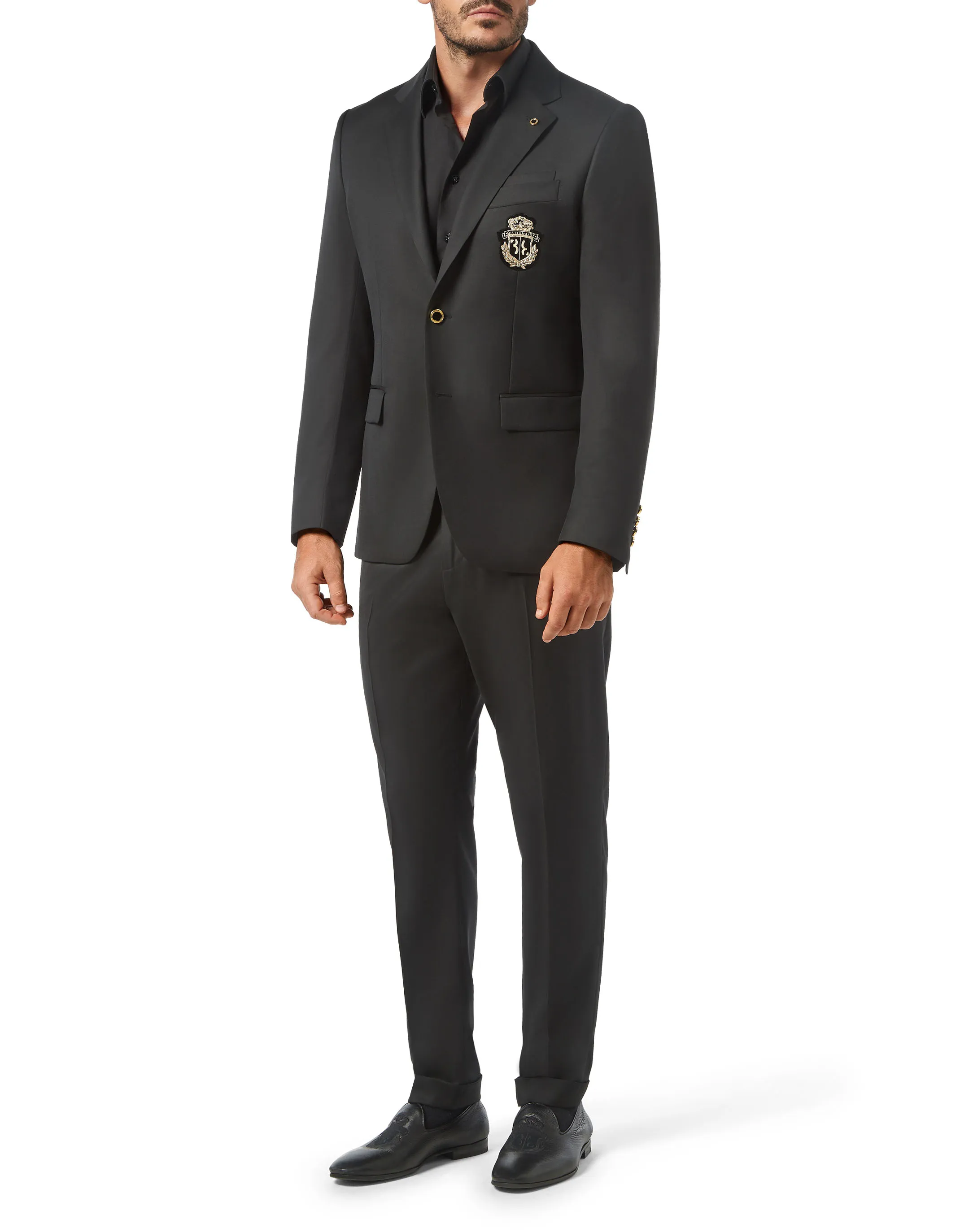 Wool Blazer Super Slim Fit Crest