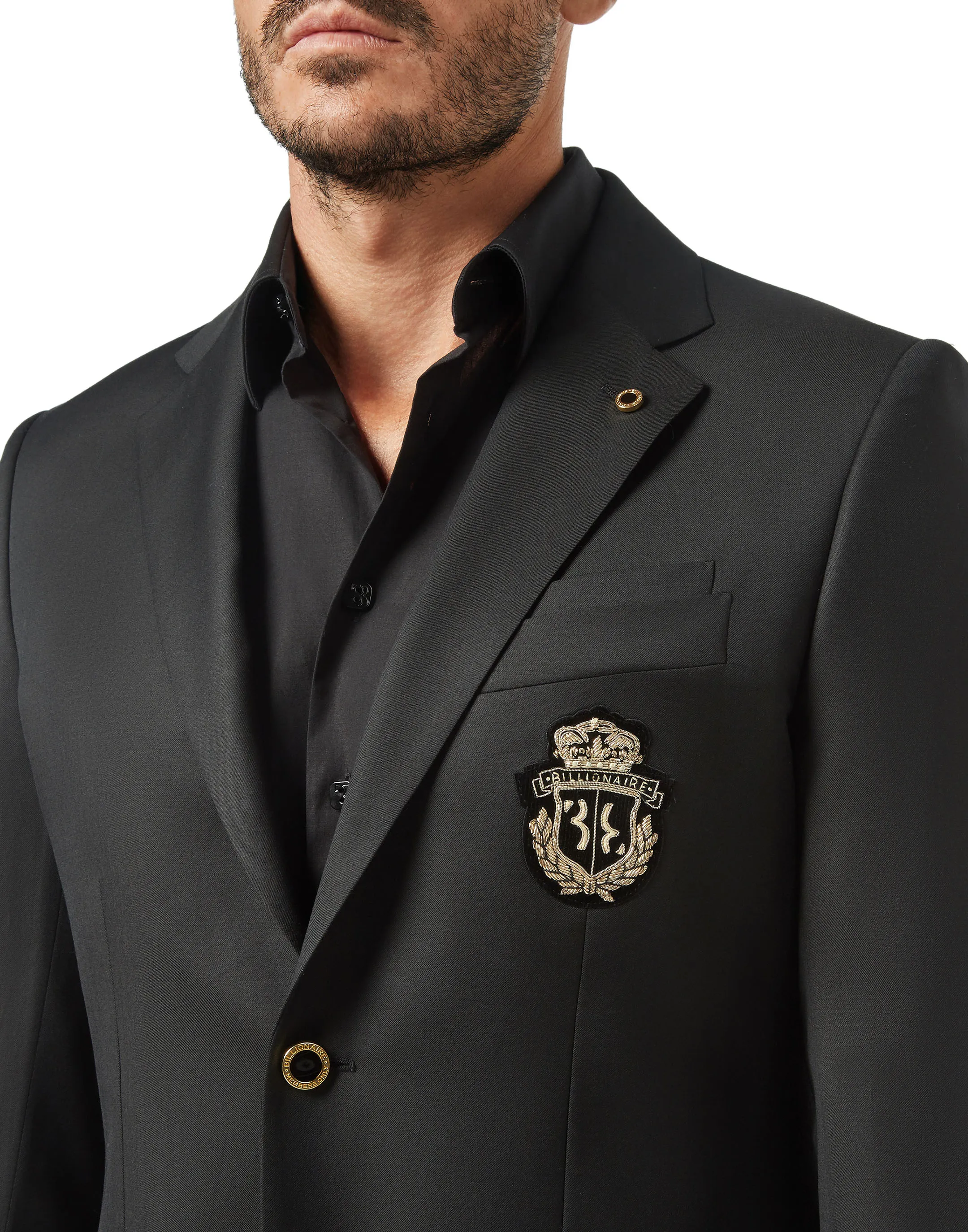 Wool Blazer Super Slim Fit Crest